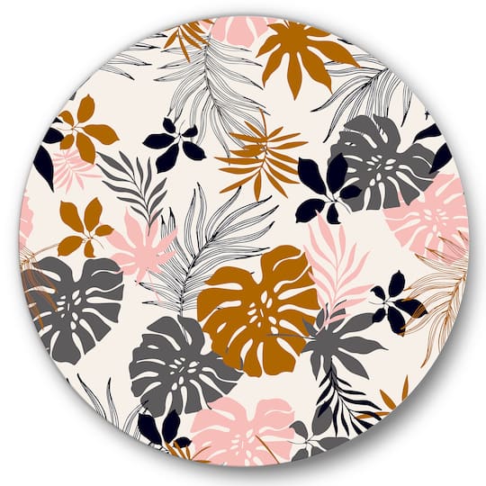 Designart - Tropical Naturepalm Monstera Leaves In Silhouette